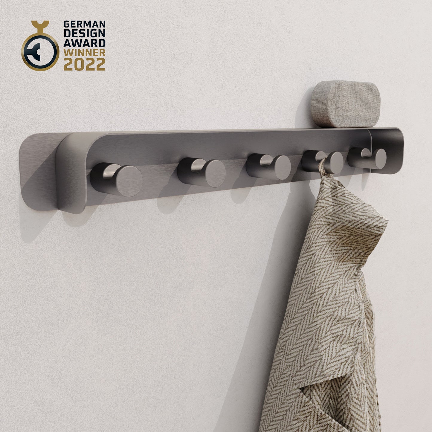 MPK Coat Rack Wall Mounted, Stainless Steel Wall Mounted Coat Rack, Metal Coat Hook Rail for Hang Coats, Robes, Handbags, Towels, Hats
