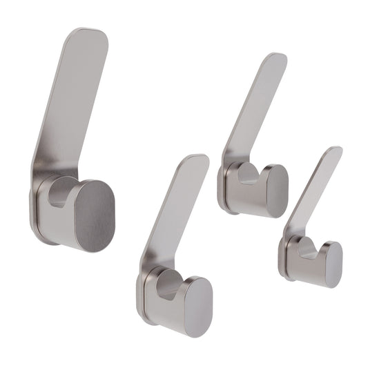 MPK Coat Hooks for Wall, Stainless Steel 4PCS Coat Hooks for Wall with Shelf, Coat Hooks for Entryway Bathroom to Hang Coats, Robes, Handbags, Towels, Hats