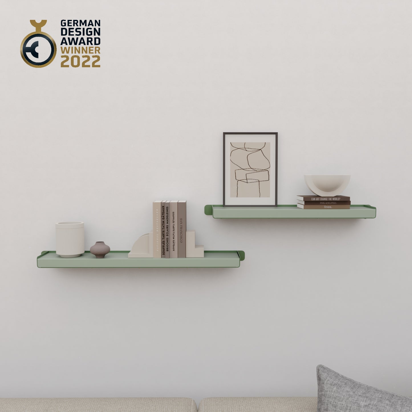 MPK Floating Shelves, Wall Mounted Red Shelves 76cm Long, Set of 2 Modern Shelves , Easy Installing Decorative Shelves for Kitchen,Bathroom,Living Room,Bedroom,Office